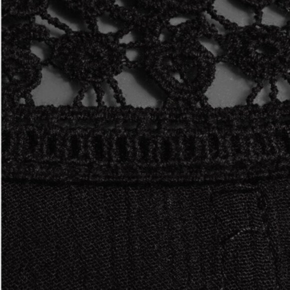 3/$30 Crochet Trim Kimono, Black - Picture 6 of 9